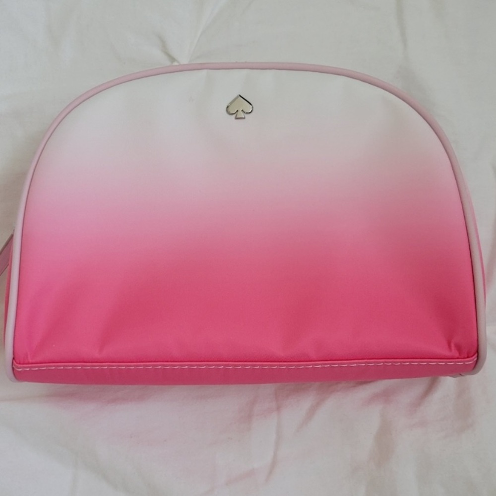 Kate Spade Pink ombré nylon makeup bag